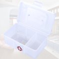 thumbnail image 4 of Caja de botiquines de almacenamiento Wdftyju de primeros auxilios rectangular transparente 3 entramados, 4 of 6