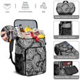 thumbnail image 5 of Decorative Cooler Backpack - Vintage Ethnic Floral Print 20L Insulated Food & Drink Bag for Outdoor Enthusiasts, Multi-Compartment Design, 5 of 5