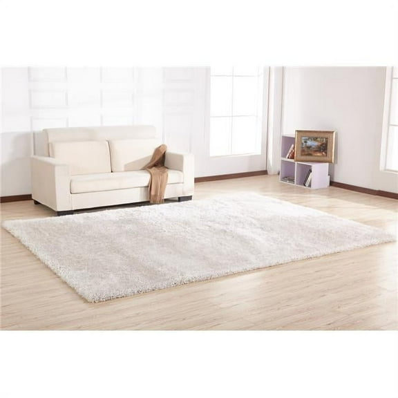 Amazing Rugs Chubby Shaggy Hand-tufted Area Rug White 8' x 11' N/A 8' x 10'