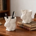 thumbnail image 5 of CuiLiyq Easter Ceramic Egg Cup, Ceramic Rabbit Boiled Egg Cup Holder Porcelain Colorful Egg Cup for Soft Boiled Egg Home Decor Breakfast Table Kitchen Utensils Bunny Egg Stand Decoration (White), 5 of 5