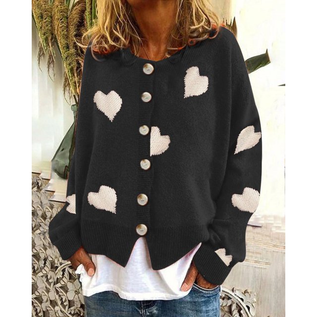 Suéter de punto de un solo pecho para mujer, cárdigan de mujer, otoño e invierno, estilo europeo y americano