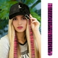 thumbnail image 3 of 18 Inch Tail Hair Extensions Synthetic Straight Clip In for Daily Use with Stripe Printed Design in Random Colors, 3 of 3