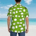 thumbnail image 4 of Fotbe Funny Sheep Doing Yoga Camisa Hawaiana para Hombre Unisex – Camisa Casual de Verano con Botones de Manga Corta de Algodón y Lino,Small, 4 of 7