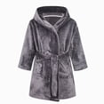 thumbnail image 2 of zuwimk Boys Teens, Hooded Dressing Gown, Creeper Loungewear Cozy Robes, Gamer Gifts for Boys(Dark Gray,11-12 Years), 2 of 9