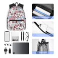 thumbnail image 6 of Haiem Abstract Floral Lightweight Backpack for School, Classic Basic Water Resistant Casual Daypack for Travel with Bottle Side Pockets, 6 of 8