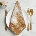 thumbnail image 2 of Shabby Burnt Orange Cloth Napkins, Oil Painting Vintage Art Brown White Washable and Reusable Dinner Napkins Set of 8, Table Napkin for Kitchen Party Birthday Wedding Hotel Housewarming 20"x20", 2 of 9