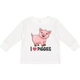 thumbnail image 3 of Inktastic I Love Piggies Cute Pig Boys or Girls Long Sleeve Toddler T-Shirt, 3 of 5