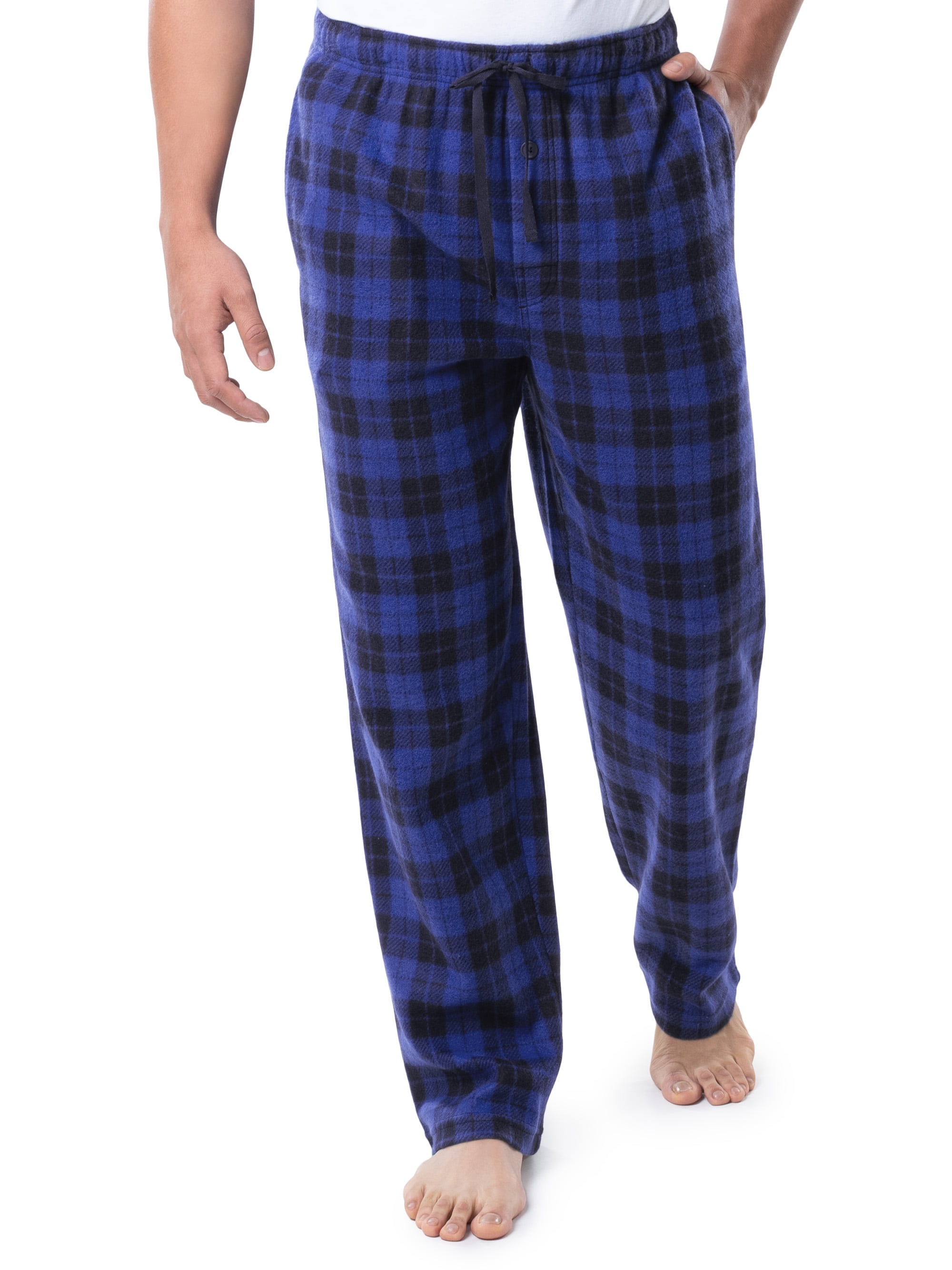 Fruit of the Loom Men's Crewneck Tee and Fleece Pajama Pants Set, 2-Piece, Sizes S-5XL