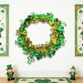 thumbnail image 6 of St. Patrick's Day Wreath Shamrocks Wire Wreath Decorations Green Irish Saint Patty Party Decorations for Front Door Home Garden Party, 6 of 6