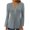 Gray#2, variant on Womens Clothes Plus Size,Sweatshirts for Women Oversized,Women's V-Neck Casual Trumpet 3/4 Sleeve Printed Buttoned Basic Ruched Corset Tunic Tops Pleated T-shirts Blouses Blue XXL