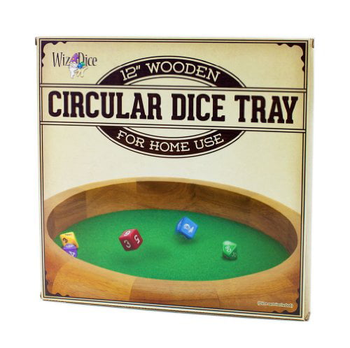 Wiz Dice 12-inch Felt-Lined Wooden Dice Trays by