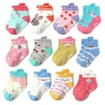 12 Pairs Baby Non Slip Socks Toddler Socks With Grips Ankle For Infants