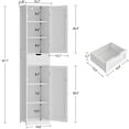 thumbnail image 4 of FANGSUM Tall Bathroom Cabinet, Storage Cabinet with 2 Doors & 1 Drawer, Narrow Floor Storage Cabinet with Adjustable Shelves for Bathroom, Living Room, Bedroom, White, 4 of 8