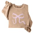 thumbnail image 4 of TIMIFIS Chandail Surdimensionné pour Femmes, Mignon Imprimé de Nœud, Col Rond, Manches Longues, Chandails Chemises Décontractés, Tenues de Printemps Automne, Hauts pour Femmes - Printemps/été, 4 of 4