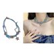 thumbnail image 2 of Leathers Beads Winding Temperament Neck Chain Cold Wind Metal Star Necklace---Product code 33191, 2 of 5