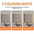 thumbnail image 5 of 32'' Wide Makeup Vanity Desk with Lighted Mirror and Power Outlet, Dressing Table with Large Storage Space and Cushioned Stool for Bedroom & Studio, 5 of 5