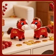 thumbnail image 5 of Crying Horse, Cry Cry/Sad Horse, Year of 2026 Horseplush, Lucky Chinese Lunar New Year Ornament for Home Store Tabletop Decor, Red, 5 of 7
