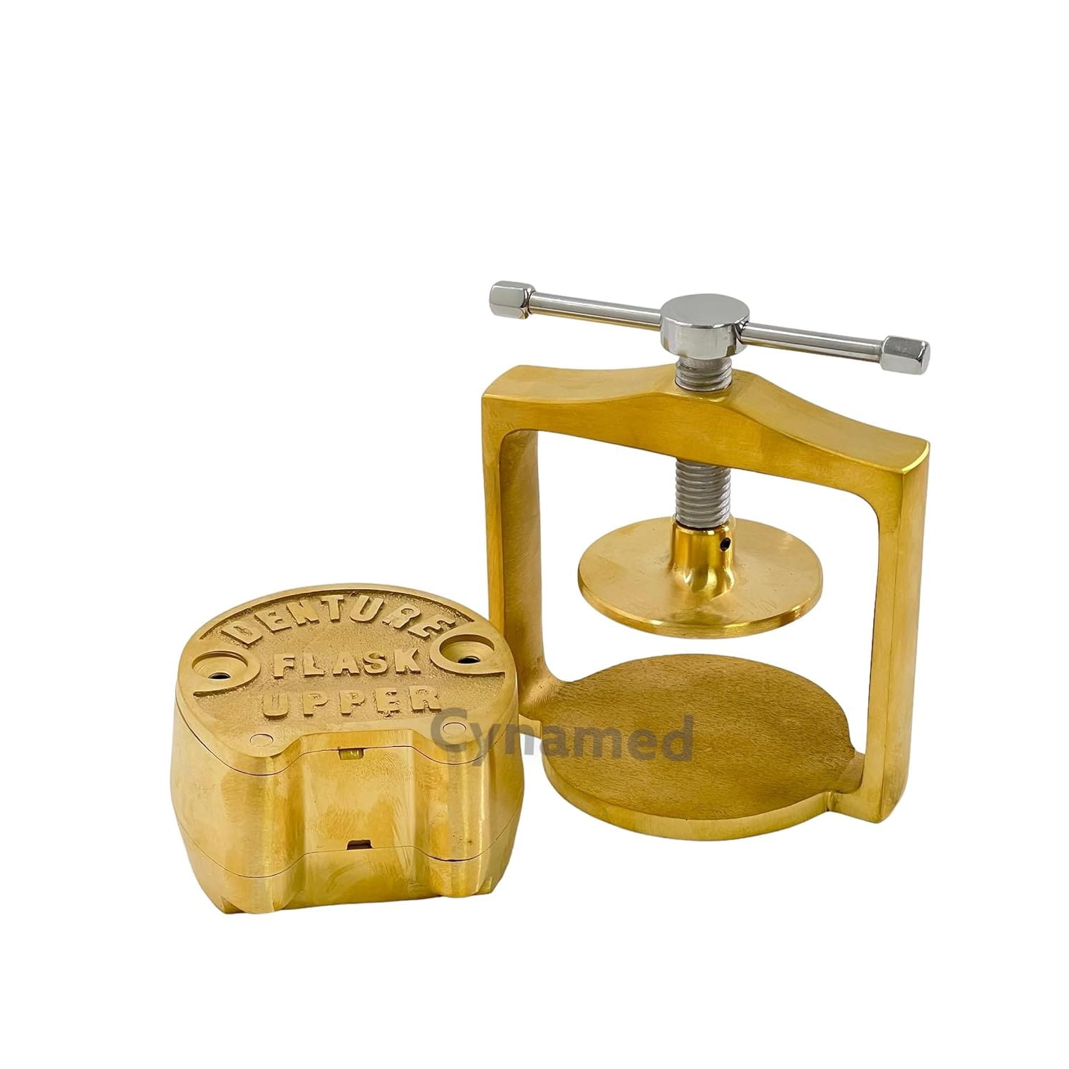 Premium Dental Laboratory Lab Spring Press Compress W/One Brass Denture Flask (ZZJP)