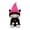 Halloween Toys: Pink, variant on Halloween Cute Cat Plush Toys, Black and White Cat Stuffed Animals with Pink Pointed Hat for Indoor Home Display, Halloween Party Decorations and Holiday Present for Plush Toy Enthusiasts