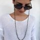 thumbnail image 4 of Cadena de gafas de sol bohemias con diamantes de imitación de cristal negro para gafas de playa callejeras accesorios antipérdida para mujeres y niñas JM, 4 of 5