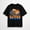 Black-33, variant on Football Cheer Mom Gold Black Pom Leopard T-Shirt