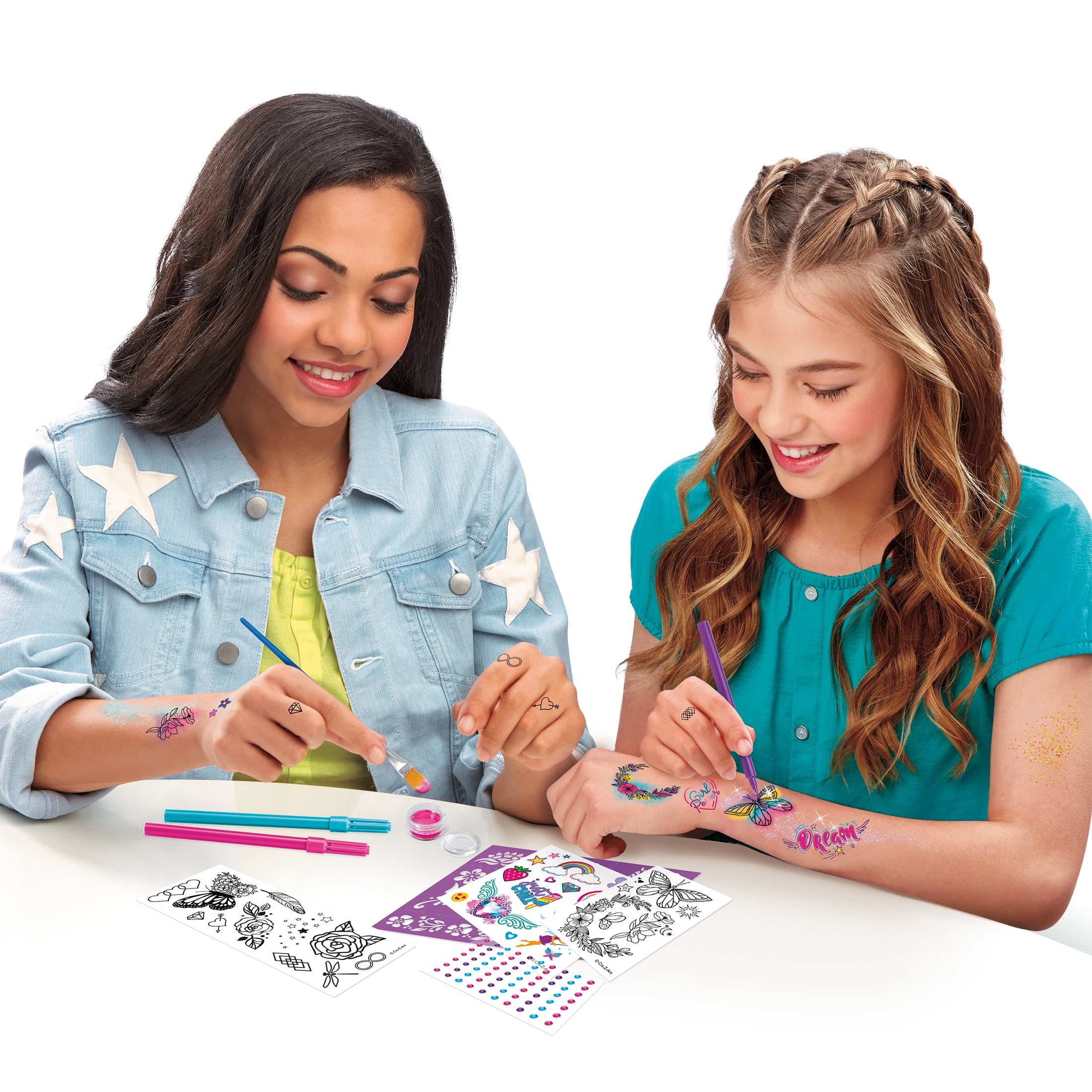 Be Inspired by Cra-Z-Art Glitter Tattoo Artist Set, Best for Tweens, Teens, and Adults Ages 8 and up