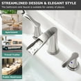 thumbnail image 3 of PARLOS Widespread 2-handle Waterfall Bathroom Faucet with Drain Assembly, 3 of 7