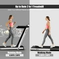 thumbnail image 3 of Costway Up To 7.5MPH 2.25HP 2 in 1 Single Display Screen Treadmill W/ APP Speaker Remote Control White, 3 of 10