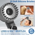 thumbnail image 2 of Luxsego High Pressure Shower Heads with Scalp Massager Shampoo Brush for Skin & Hair Care, Filtered Shower Head with Handheld Sprayer Soften Hard Water, 3 Settings 4 in 1 Detachable Showerhead Set, 2 of 9