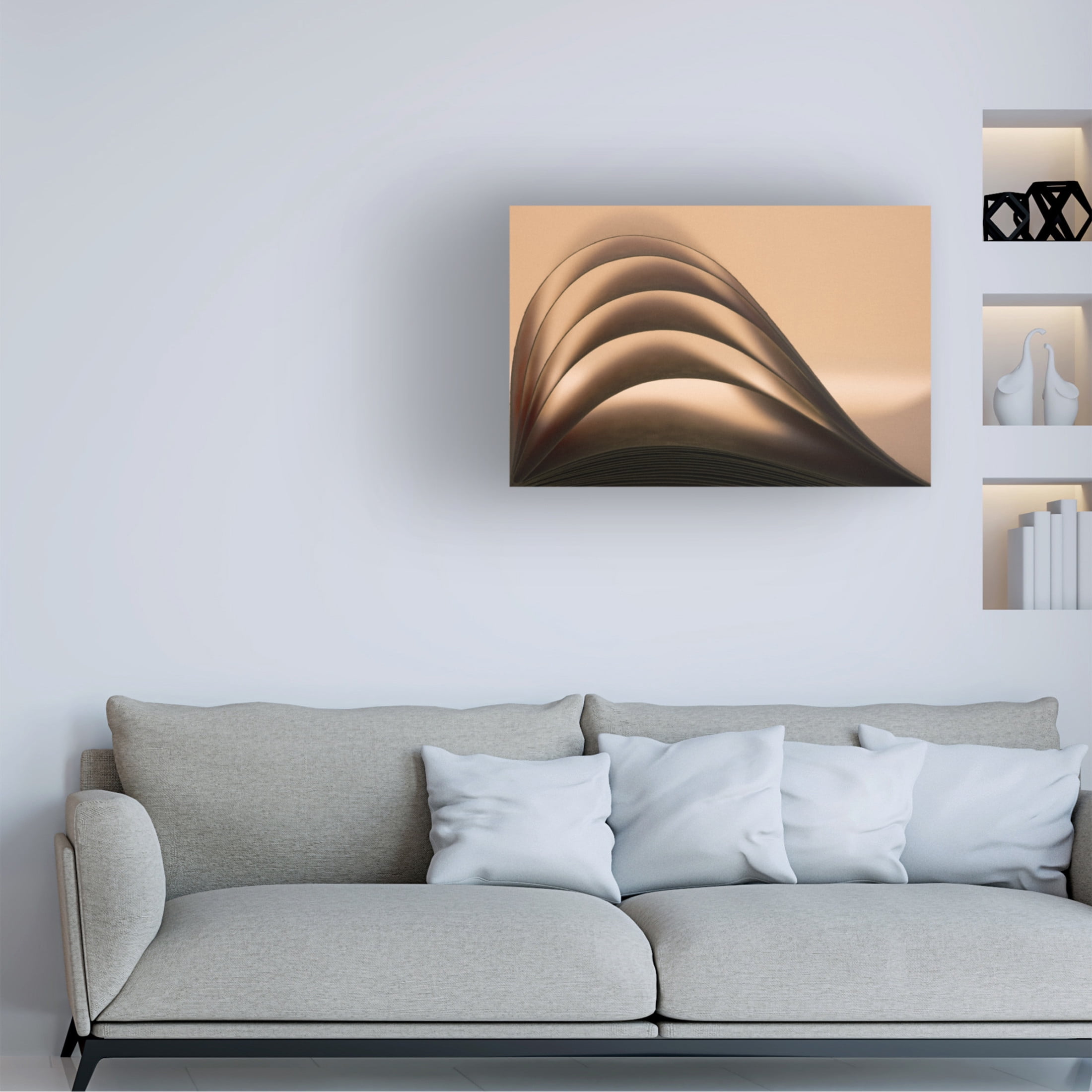 Canvas Wall Art - Hilde Ghesquiere 'Wave' Wall Art for Living Room, Bedroom, or Office D?cor by Trademark Fine Art - 47 x 30 Inches