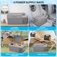 thumbnail image 4 of Pinypikaka 12 Volt Refrigerator, 21 QT(20L) RV Refrigerator, -7.6℉ to 50℉, Car Fridge with 12/24V DC and 110-240V AC, Portable Freezer Compressor Cooler for Car Camping Travel Outdoor Home Use, 4 of 7