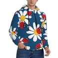 thumbnail image 2 of Lsque Daisies With Ladybugs Pattern Casual Men's Hoodie,Hooded Sweatshirt with Kangaroo Pocket,Pullover Hoodie-X-Large, 2 of 7