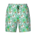 thumbnail image 4 of Lsque Mens Swim Trunks Cute Alpaca 1 Pattern - Bathing Suit Compression Liner - Beach Swim Shorts Swimwear - (S-3XL) - Stretch Quick Dry -Small, 4 of 9