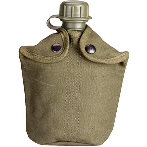 Olive Drab - Miitary GI Style Heavy Weight Canvas Canteen Cover