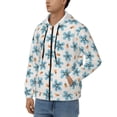 thumbnail image 3 of Kdxio Flower Leaves Print Men Hoodies Casual Hoodies for Men with Zip Pockets Full Zip Long Sleeve Sweatshirt Sports Hooded Jacket-Large, 3 of 5