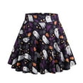 thumbnail image 2 of Fesfesfes Women Skirt Summer Casual Halloween Print High Waist Short Swing Skirt Dance Skirt Plus Size $10, 2 of 4
