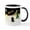 White/Black Inside, variant on CafePress - Night Flight/Dachshund LH Mug - 11 oz Ceramic Mug - Novelty Coffee Tea Cup