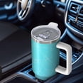 thumbnail image 6 of 40oz Tumbler with Handle and Straw, Vacuum Insulated Stainless Steel Travel Mug, Fits Car Cup Holder, Ice Crystal Print, 6 of 6