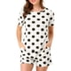 thumbnail image 1 of Conjuntos de pijama corto para mujer Allegra K Ropa de dormir manga corta con lunares lindos Blanco XXL, 1 of 6