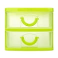 thumbnail image 2 of FNGZ Mini Desktop Plastic Storage Drawer, Green, 2 of 3