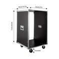 thumbnail image 4 of Portable Rolling Network Rack Server Rack Open Cabinet AV Rack Stand Audio Video Telecom Equipment Rack Open Frame Network Server Cabinet 16U, 4 of 13