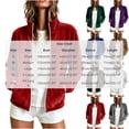 thumbnail image 2 of ITSAME Womens Full Zip Fleece Jacket Stand Collar Soft Comfy Fall Winter Casual Outerwear with Pockets White Size S, 2 of 6