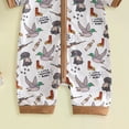 thumbnail image 5 of larppty Baby Boy Summer Outfit Newborn Mallard Duck Deer Romper Zipper Onesie Jumpsuit Overalls Camo Hunting Clothes（Brown， 6-12 Months）, 5 of 5