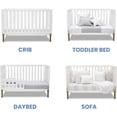 thumbnail image 6 of Delta Children Hendrix 4-in-1 Convertible Crib, Greenguard Gold Certified, Bianca White with Melted Bronze, 6 of 8