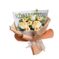 thumbnail image 4 of Ramo de flores de ganchillo hecho a mano, ramo de flores artificiales de punto para festival, Amarillo, 4 of 9