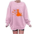 thumbnail image 2 of Neewe Women's Halloween Printed Crew Neck Sweatshirt Loose Soft Long Sleeve Pullover Casual Tops, 2 of 5