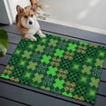 thumbnail image 3 of Bathroom Rugs 2x3 Ft, Saint Patrick's Day Non Slip Area Rugs for Kitchen Bedroom Entryway, Country Green Plaid Shamrock Clovers Washable Carpet Runner Rug Floor Mats for Bedroom Home Decor, 3 of 8