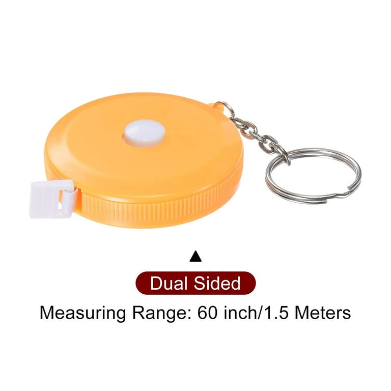 Measuring Tape 1.5M/60 Retractable Tailors Tape Measure with Key Chain,  Orange