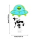 thumbnail image 2 of Portacredencial Retráctil Con Forma De Vaca Abducida Por OVNI, Original Portaidentificación Con Temática Alienígena, Divertido Accesorio Para Eventos, Clip Seguro Con Detalle Brillante, 2 of 9