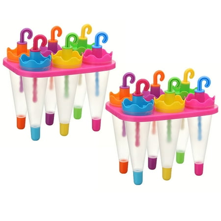 

2 Sets DIY Popsicle Molds Ice Lolly Maker 6 Cells Ice Cream Making Tool Reusable Ice Box for Home (Random Color)